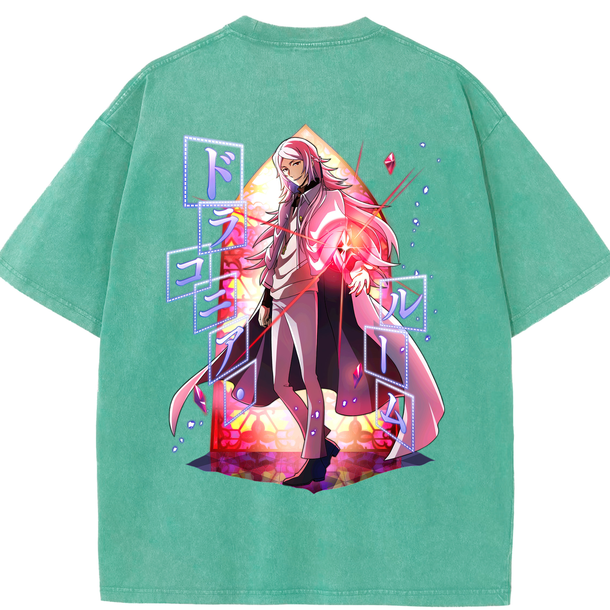 （画像用） 文豪ストレイドッグス Bungo Stray Dogs 綿100% ヴィンテージ風 半袖Tシャツ（背面プリント）